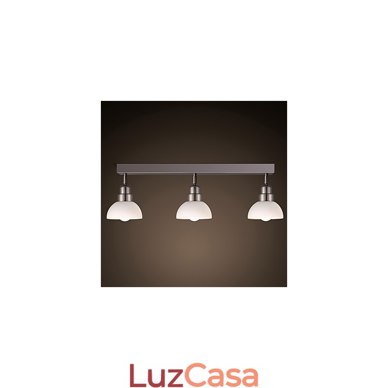 Luminária de cabeça Trinal de montagem embutida, vidro branco, moldura de alumínio, moderna e moderna