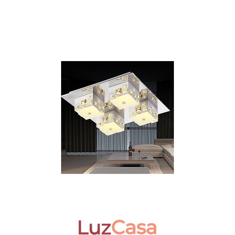 Luminária de teto 4 luzes moderna simples artística
