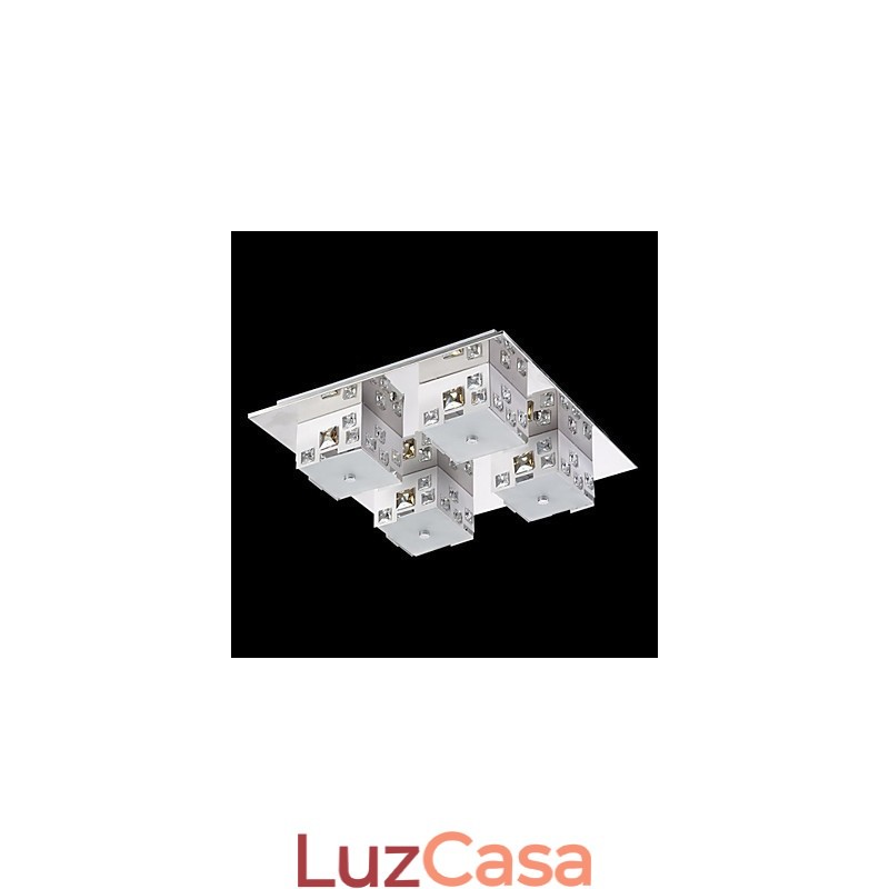 Luminária de teto 4 luzes moderna simples artística