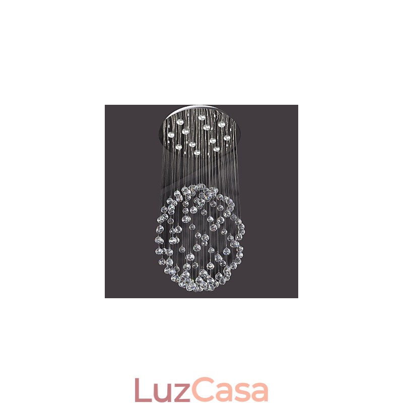Moderno Contemporâneo Cristal Cromado Metal Montagem Embutida