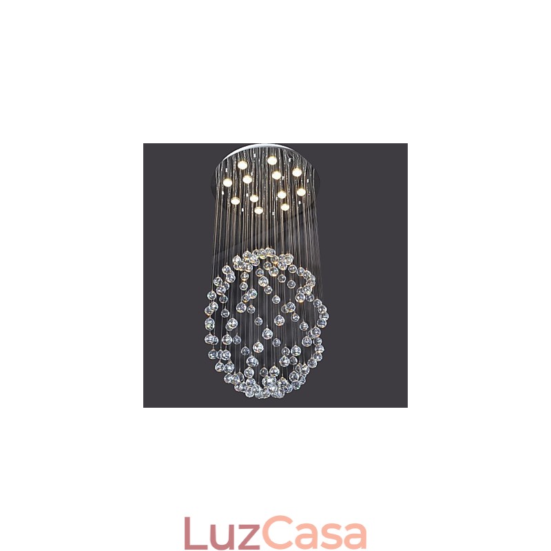 Moderno Contemporâneo Cristal Cromado Metal Montagem Embutida