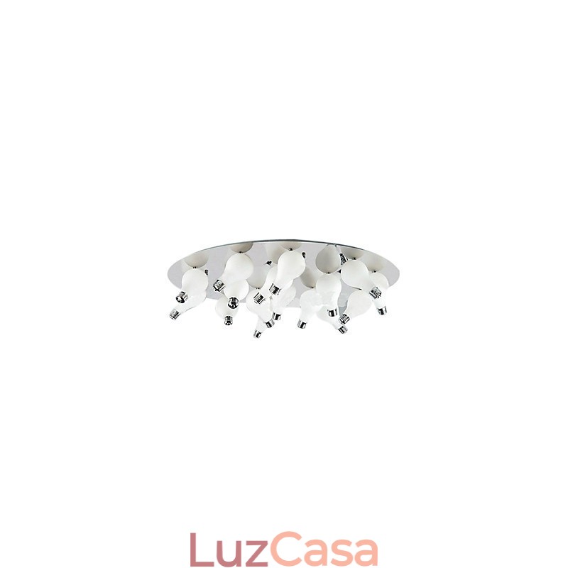 Luminária embutida moderna com 12 luzes redondas (base de lâmpada G4)
