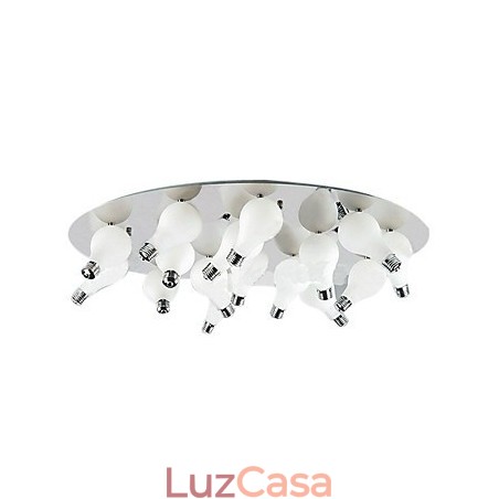 Luminária embutida moderna com 12 luzes redondas (base de lâmpada G4)