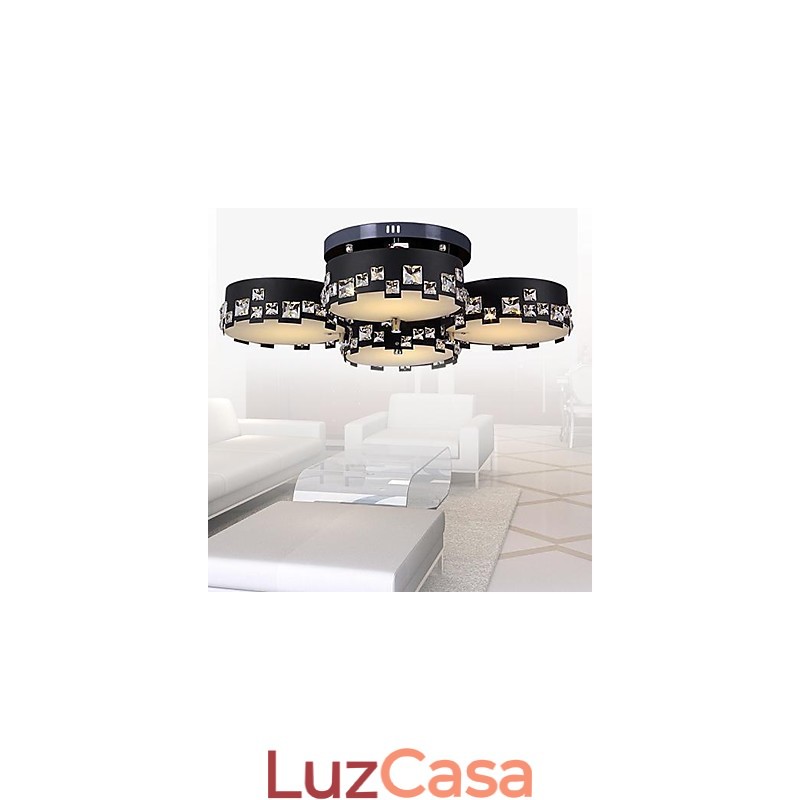 Moderno Contemporâneo Cristal Metal Montagem Embutida