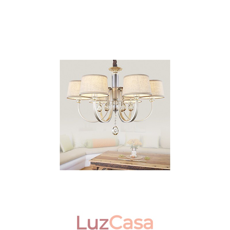 Lustre de metal com pintura em cristal country