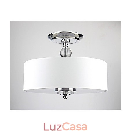 Elegante Crytal Flush Mount com 6 luzes em cúpula cilíndrica
