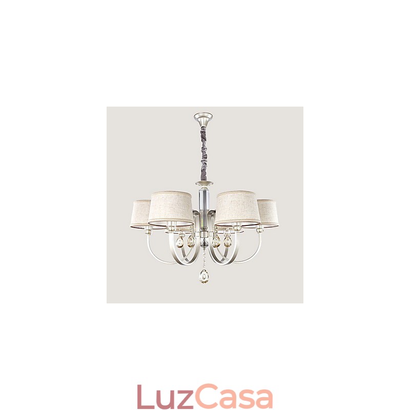 Lustre de metal com pintura em cristal country