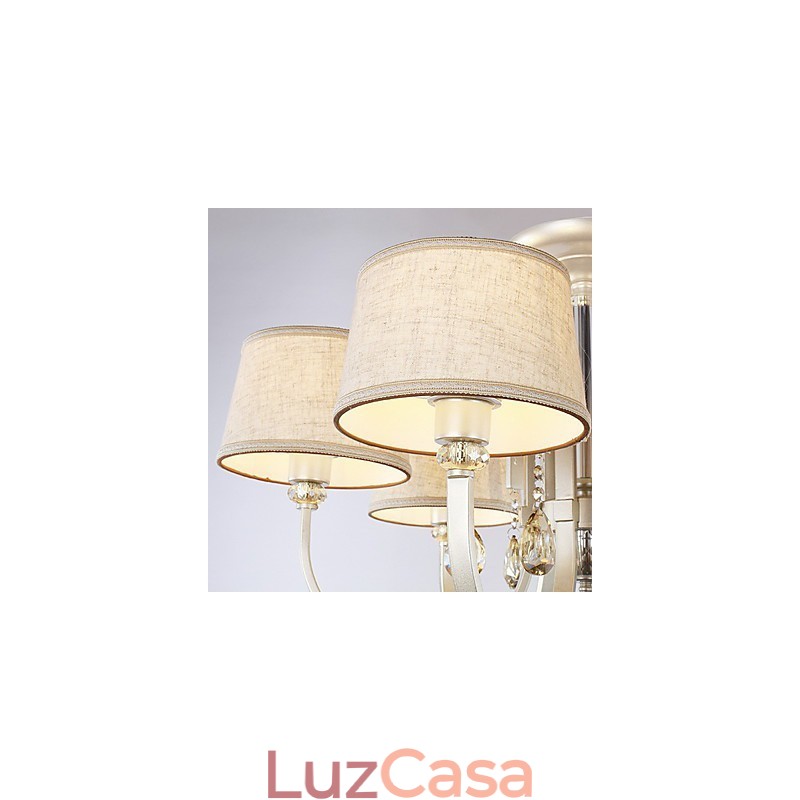 Lustre de metal com pintura em cristal country