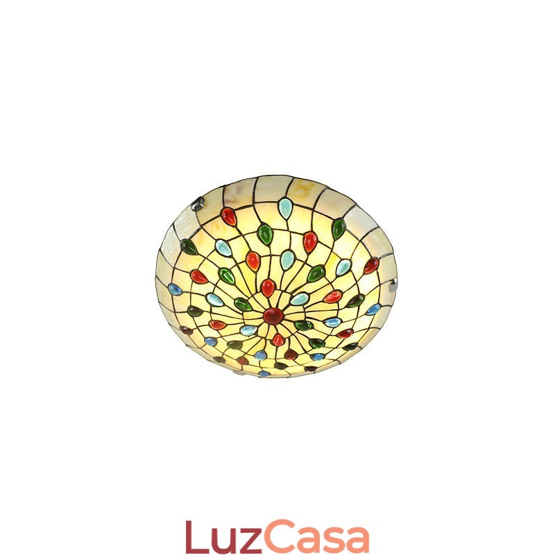 Luminária de teto estilo mediterrâneo 50 cm Iluminação de jardim
