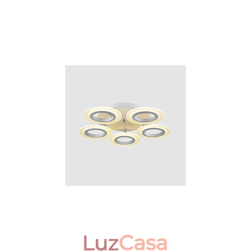 Luminária pendente moderna em acrílico circular