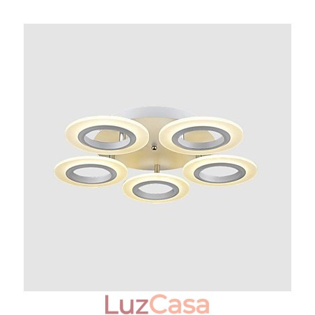 Luminária pendente moderna em acrílico circular