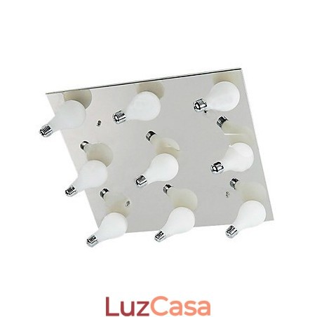 Luminária embutida moderna com 9 luzes em formato quadrado (base de lâmpada G4) Luminária embutida moderna com 9 luzes em formato quadrado (base de lâmpada G4)