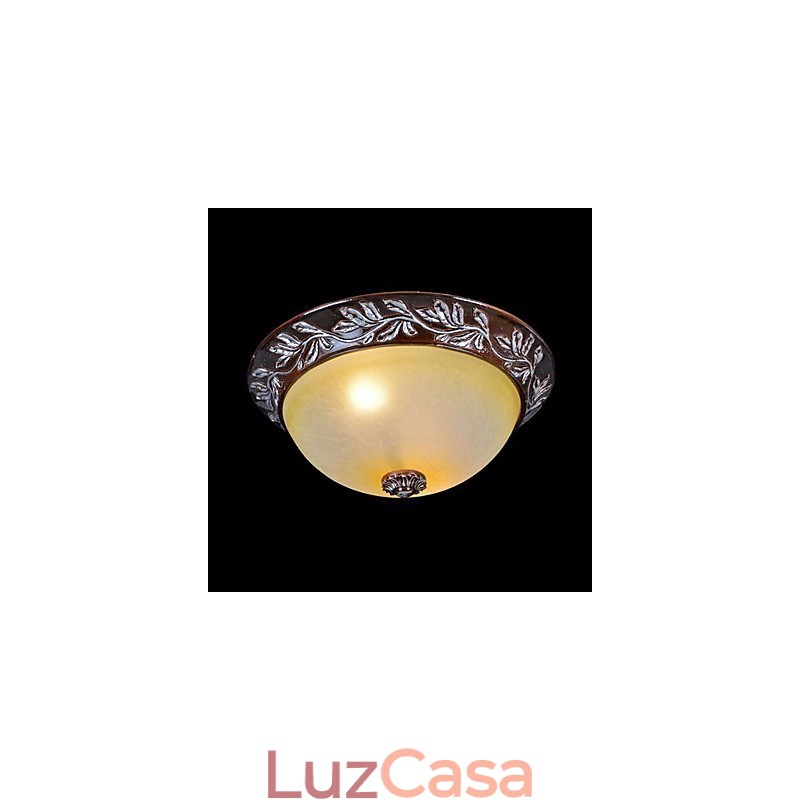Luminária embutida em vidro branco amarelo resina prata entalhe europeu clássico