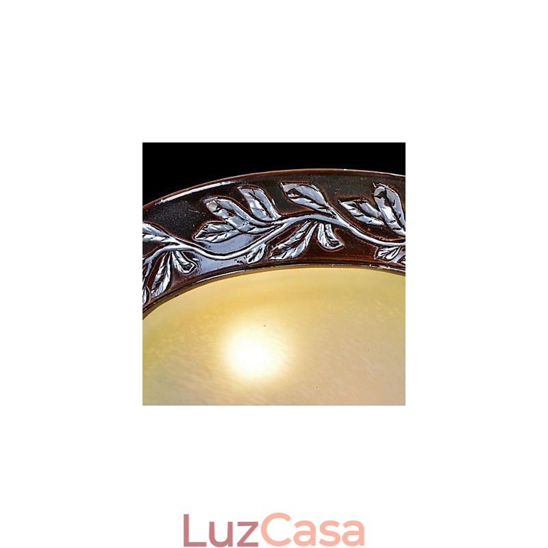 Luminária embutida em vidro branco amarelo resina prata entalhe europeu clássico