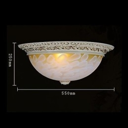 Padrão de luz de montagem embutida branca Resina de vidro Escultura dourada Clássico europeu