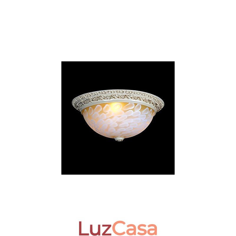 Padrão de luz de montagem embutida branca Resina de vidro Escultura dourada Clássico europeu