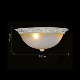 Branco Flush Mount Amarelo Claro Branco Vidro Resina Padrão Escultura Clássico Europeu
