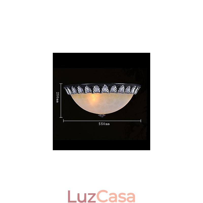 Padrão de luz de montagem embutida Resina de vidro Prata Escultura Europeia Clássico