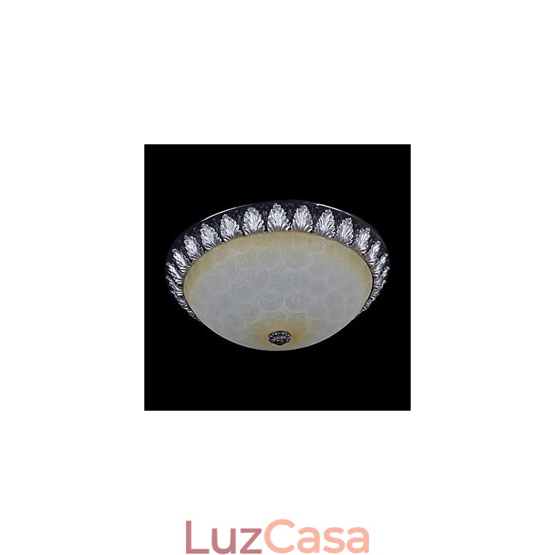 Padrão de luz de montagem embutida Resina de vidro Prata Escultura Europeia Clássico