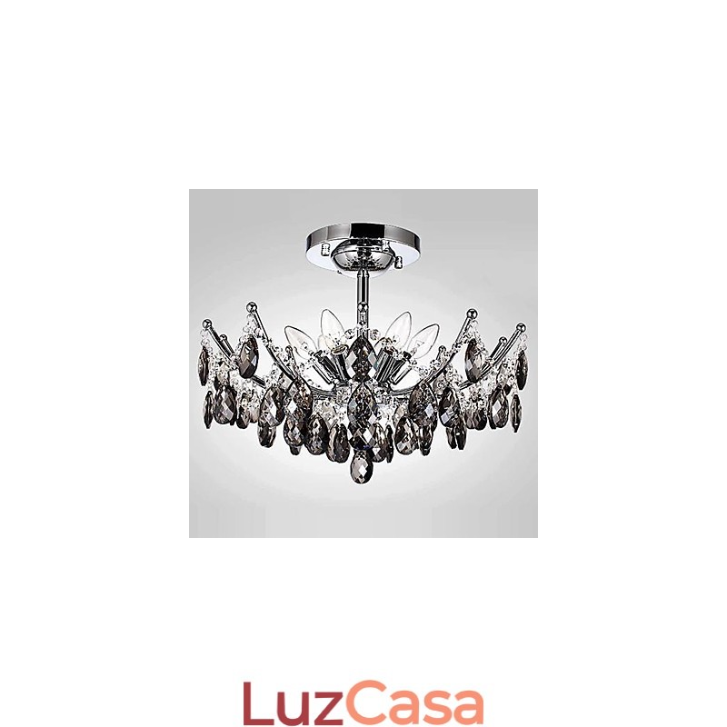 Lustre 6 Luzes Simples Moderno Artístico