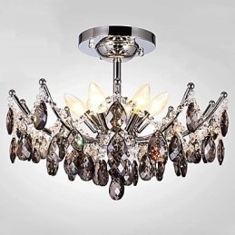 Lustre 6 Luzes Simples Moderno Artístico