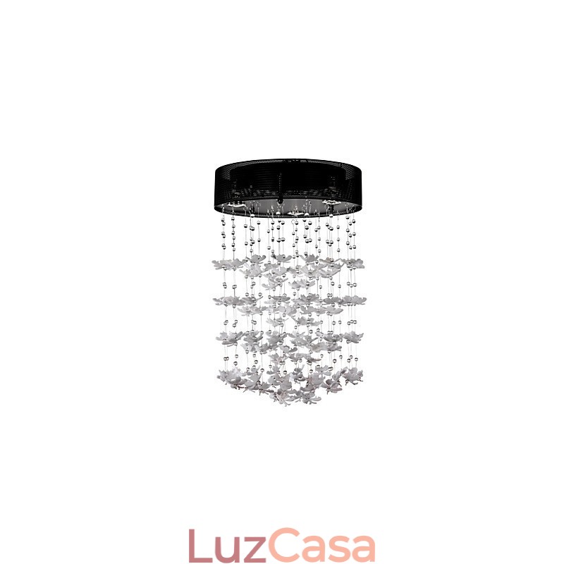 Moderno Semi Flush Mount com 3 luzes Butterfly Featured Shade