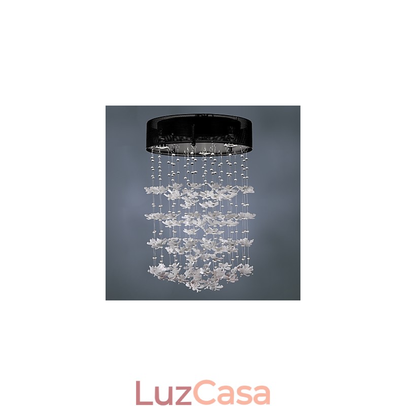 Moderno Semi Flush Mount com 3 luzes Butterfly Featured Shade