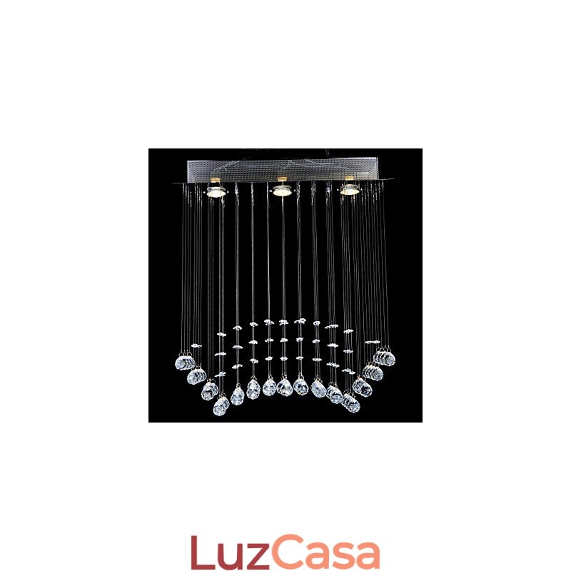 Montagem embutida tradicional clássica em metal cristal cromado