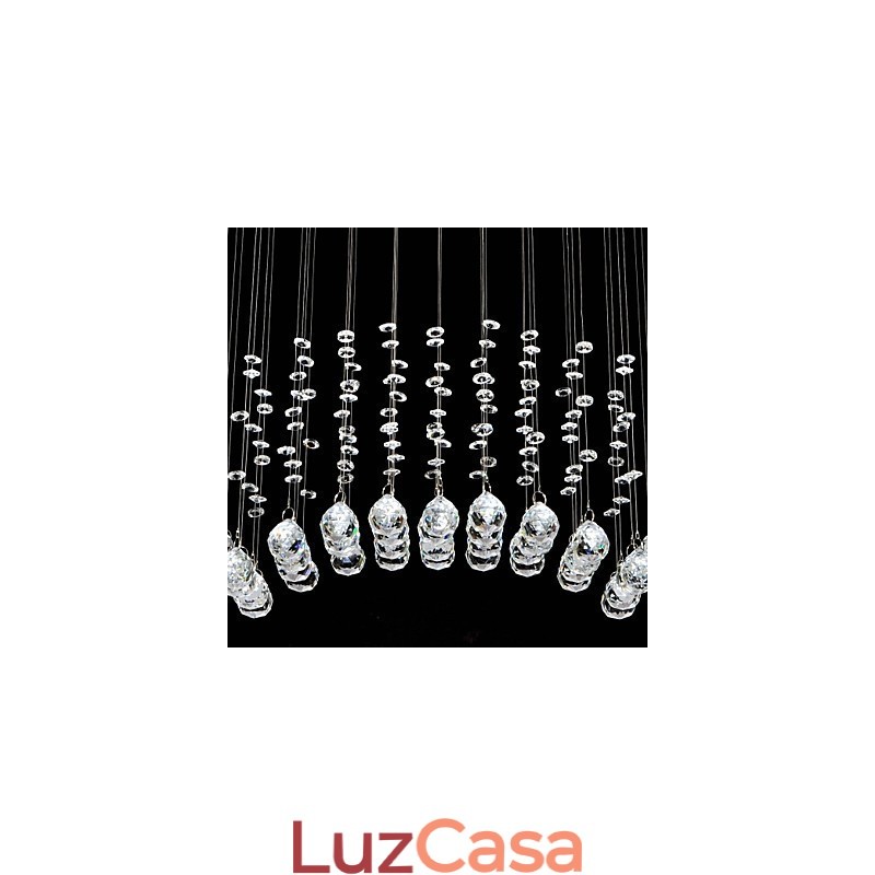 Montagem embutida tradicional clássica em metal cristal cromado