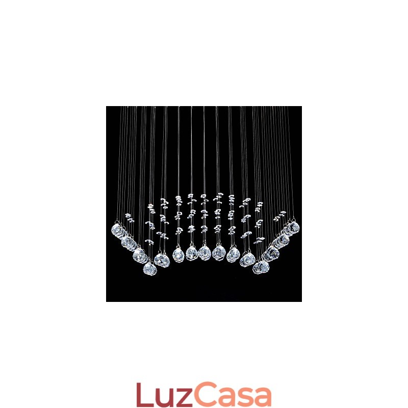 Montagem embutida tradicional clássica em metal cristal cromado
