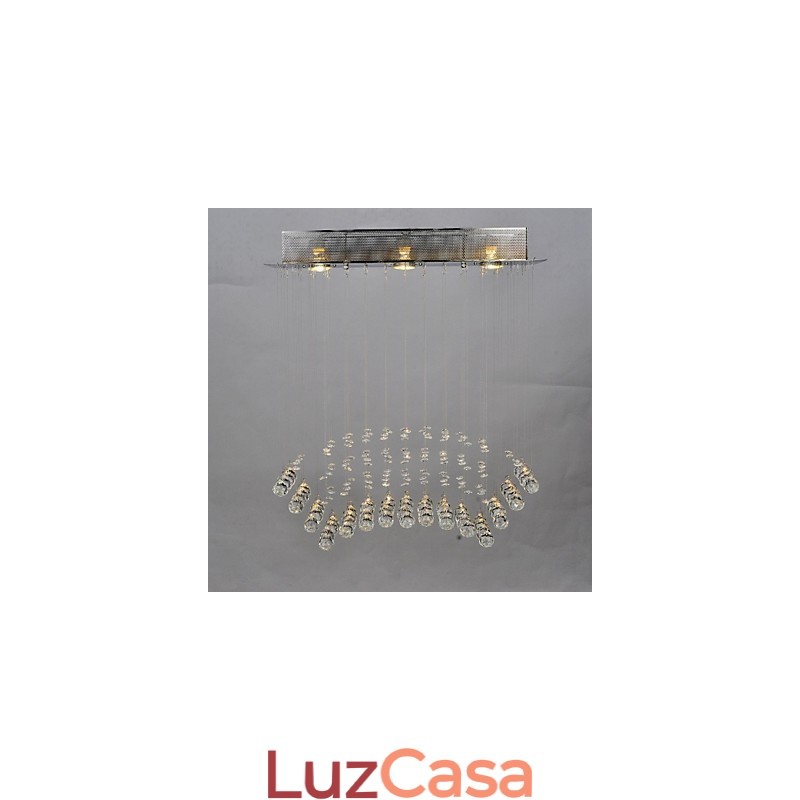 Montagem embutida tradicional clássica em metal cristal cromado