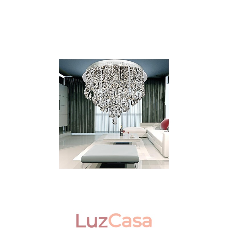 Moderno Contemporâneo Cristal Cromado Cristal Montagem Embutida