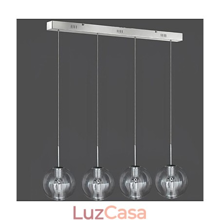 Luminária pendente moderna contemporânea tradicional clássica de metal cromado para crianças com 4 lâmpadas Luminária pendente moderna contemporânea tradicional clássica de metal cromado para crianças com 4 lâmpadas