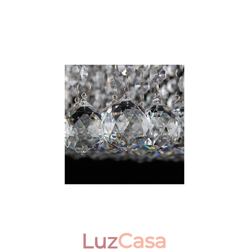 Moderno Contemporâneo Cristal Metal Galvanizado Montagem Embutida