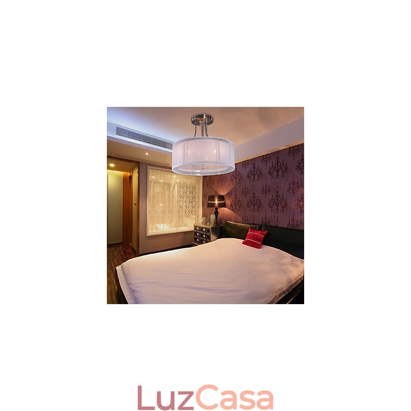 Moderno acrílico embutido com design de cilindro de 3 luzes