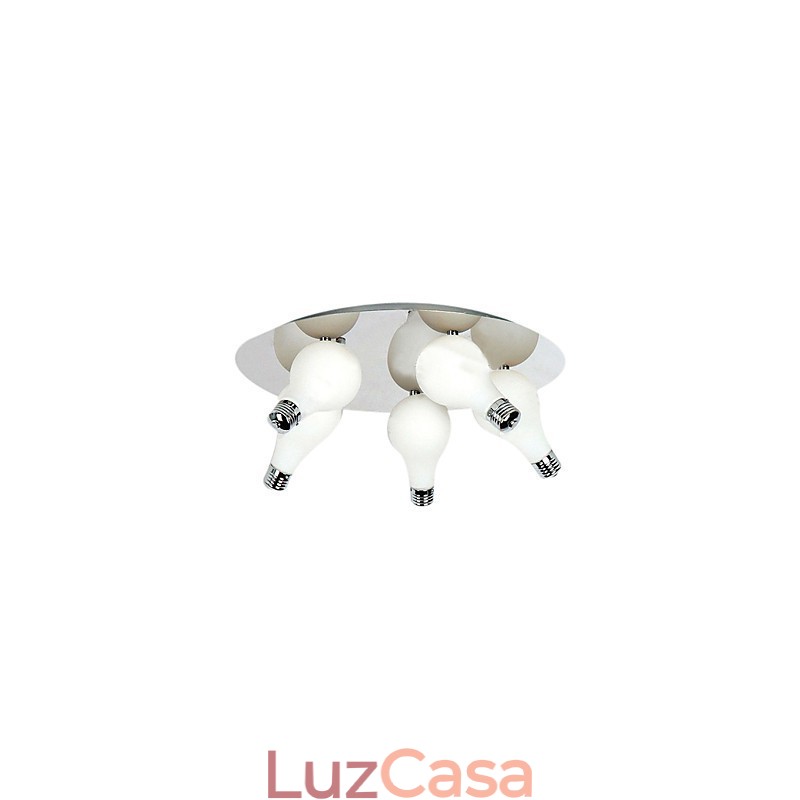 Luminária embutida moderna com 5 luzes em formato redondo (base de lâmpada G4)