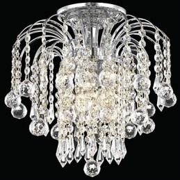 Luminárias de embutir modernas de 4 luzes com contas de cristal