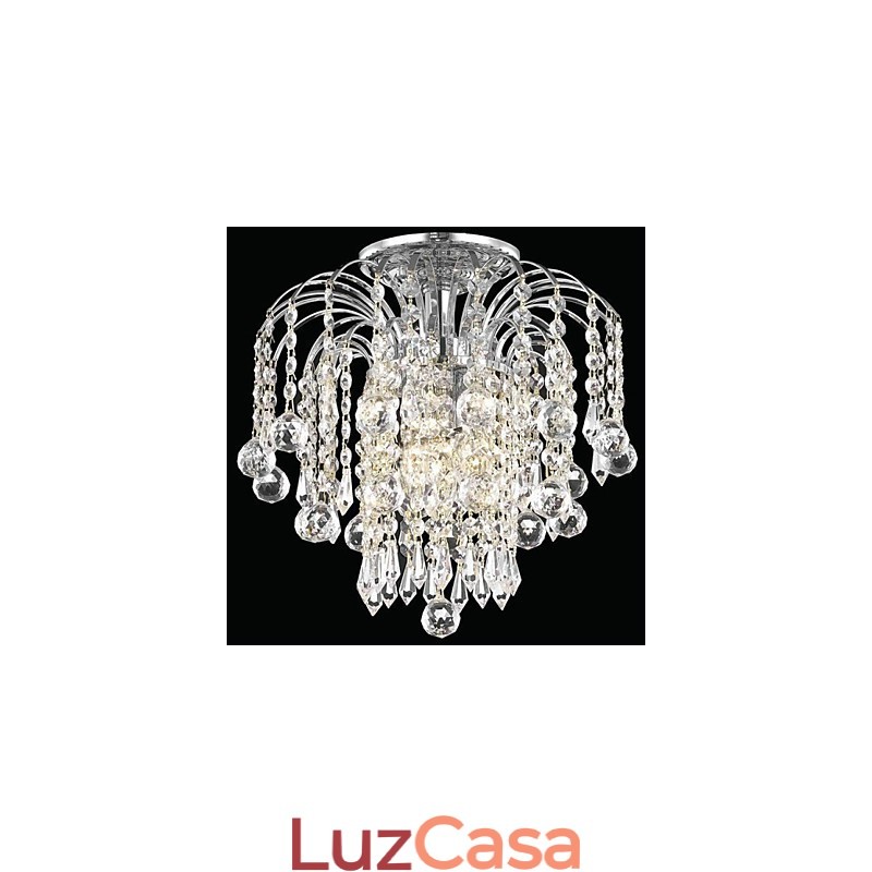 Luminárias de embutir modernas de 4 luzes com contas de cristal