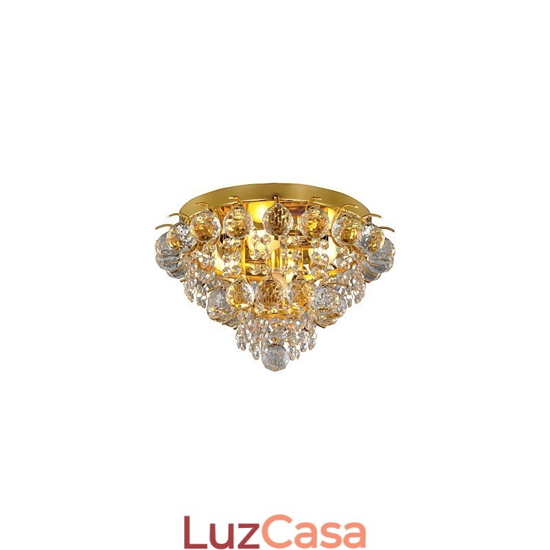Moderno Cristal Flush Mount com 5 Luzes