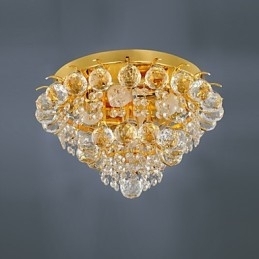 Moderno Cristal Flush Mount com 5 Luzes