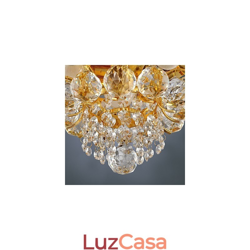 Moderno Cristal Flush Mount com 5 Luzes