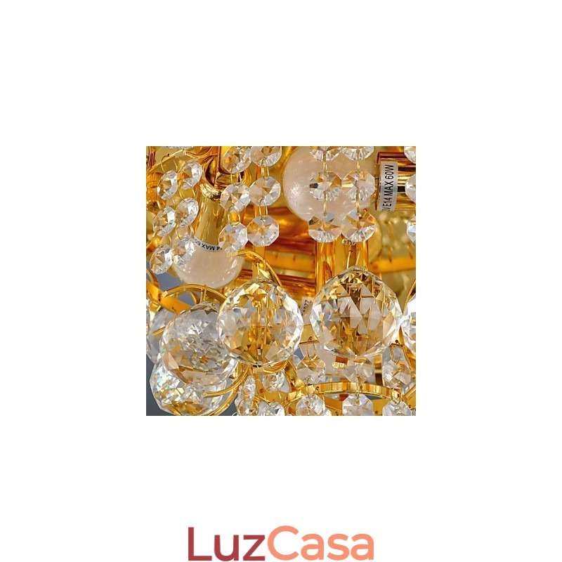 Moderno Cristal Flush Mount com 5 Luzes