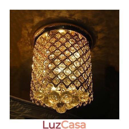 Cristal Moderno Flush Mount Dourado Acabamento em Formato Espiral Cristal Moderno Flush Mount Dourado Acabamento em Formato Espiral