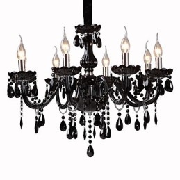 Lustre moderno contemporâneo de cristal galvanizado