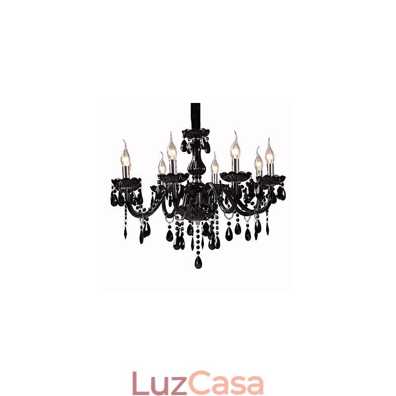 Lustre moderno contemporâneo de cristal galvanizado