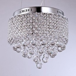 Moderno Contemporâneo Cristal Cromado Metal Montagem Embutida