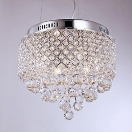 Moderno Contemporâneo Cristal Cromado Metal Montagem Embutida