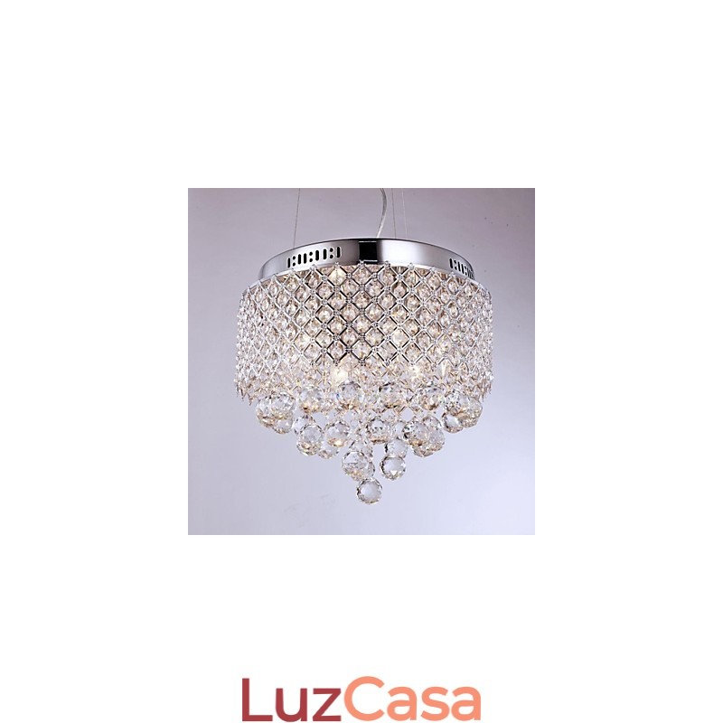 Moderno Contemporâneo Cristal Cromado Metal Montagem Embutida