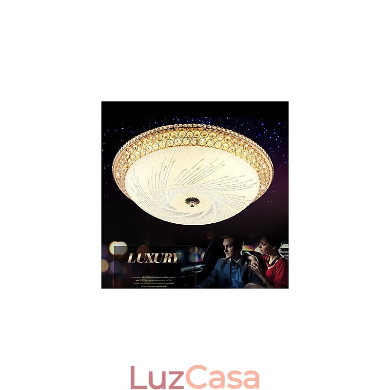Moderno Luxo Cristal Luz Absorver Domo Luz SMD Cor Dupla Diâmetro 50CM