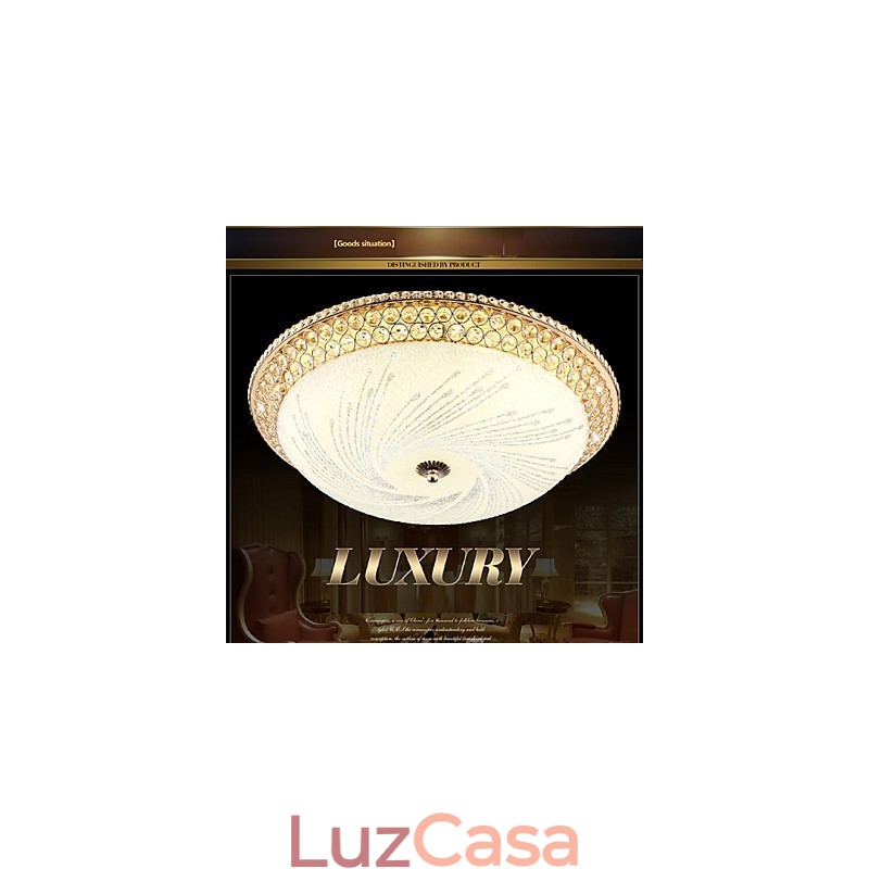 Moderno Luxo Cristal Luz Absorver Domo Luz SMD Cor Dupla Diâmetro 50CM
